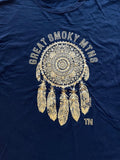 Great Smoky Mountains Black T-shirt Dreamcatcher Native American Indian