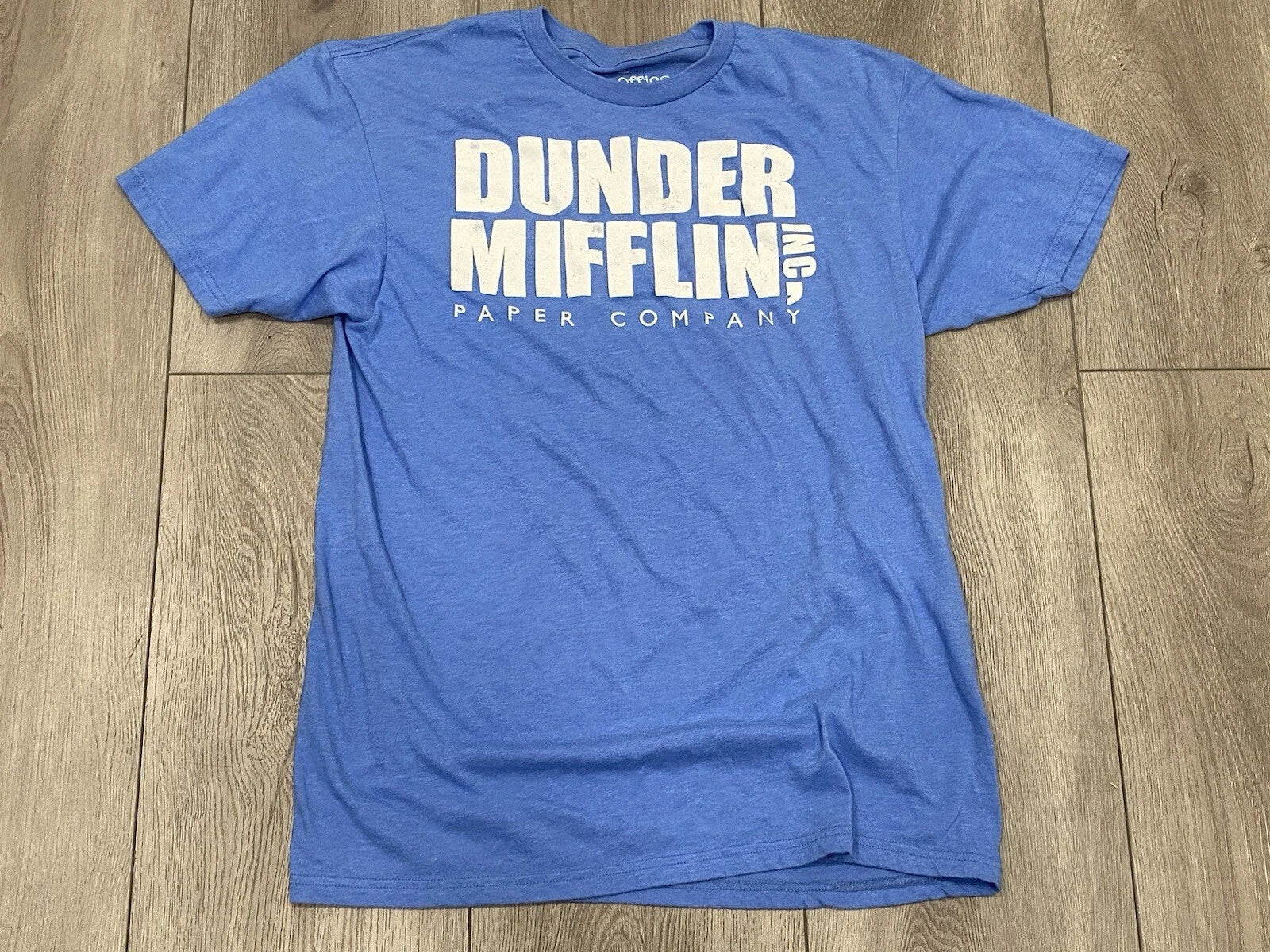 The Office Dunder Mifflin Paper Co Steve Carell Men’s Large Blue Comedy TV Show