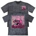 Psychedelic Skull Mens Carbon Grey 240gsm French Terry Acid Wash T-Shirt