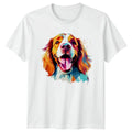 Colorful Spaniel Dog T-Shirt Pet Lover Gift For Him And Her