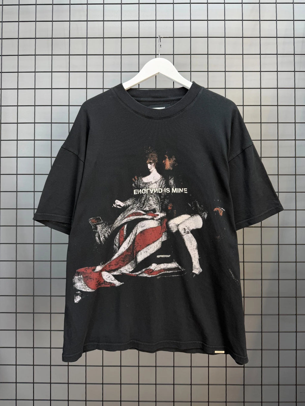 Represent England Is Mine Graphic T-Shirt Black Oversized Men's XL 100% Cotton