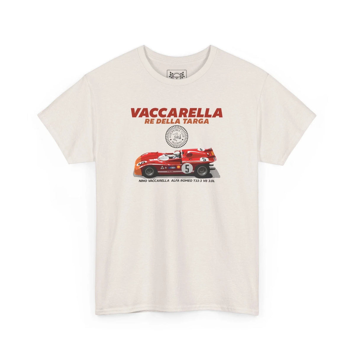 Nino Vaccarella T-Shirt - Targa Florio Palermo Auto Club Tee - Alfa Fans Gift