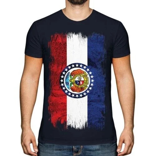 Missouri Zustand Grunge Flagge Herren T-Shirt Missourian Hemd Jersey Geschenk