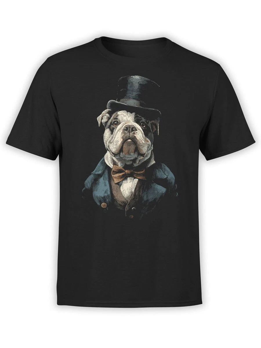 FANTUCCI Sir Barksworth T-Shirt | Dapper Bulldog Tee for Vintage Style | Unisex