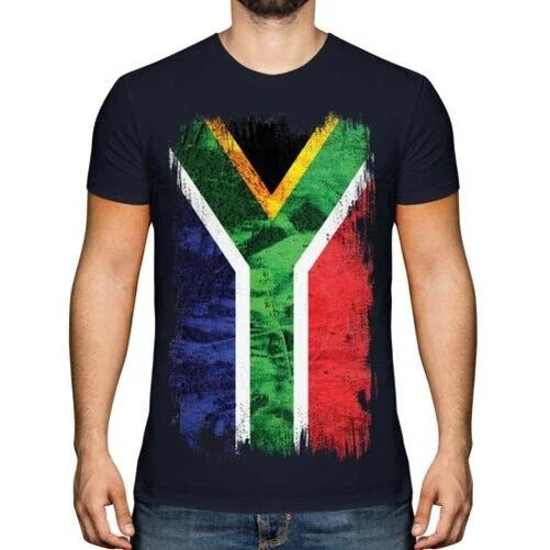 South Africa Grunge Flag Men T-Shirt Suid-Afrika African Football