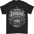 Premium Legend 46th Birthday 1980 Mens T-Shirt 100% Cotton