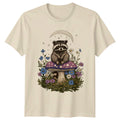 Raccoon On Mushroom T-Shirt Cute Animal T-Shirt