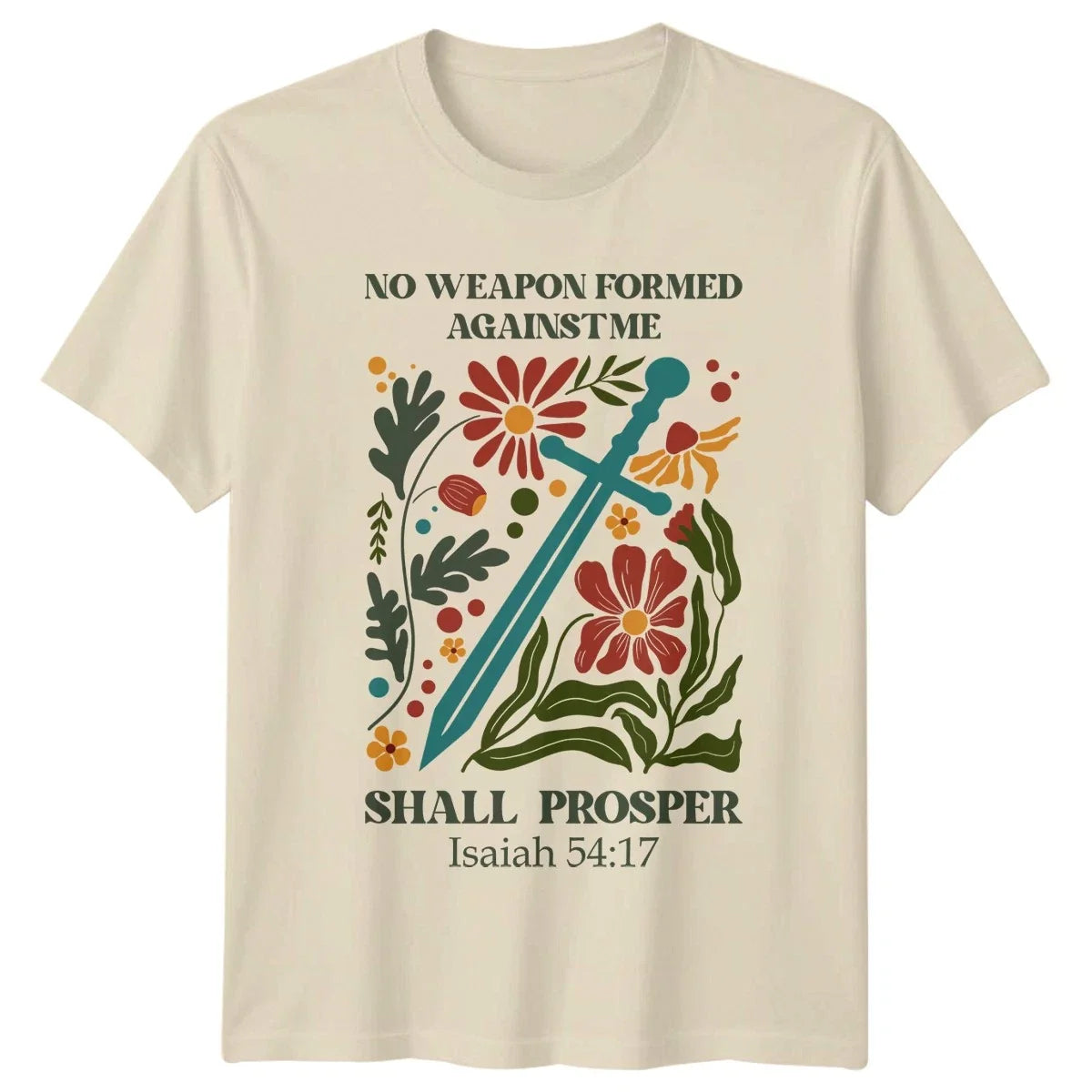 No Weapon Formed Against Me T-Shirt Isaiah 54:17 Christian Gift For Him And Her