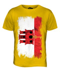 GIBRALTAR GRUNGE FLAG MENS T SHIRT TEE SHIRT XS S M L XL 2XL 3XL 4XL 5XL