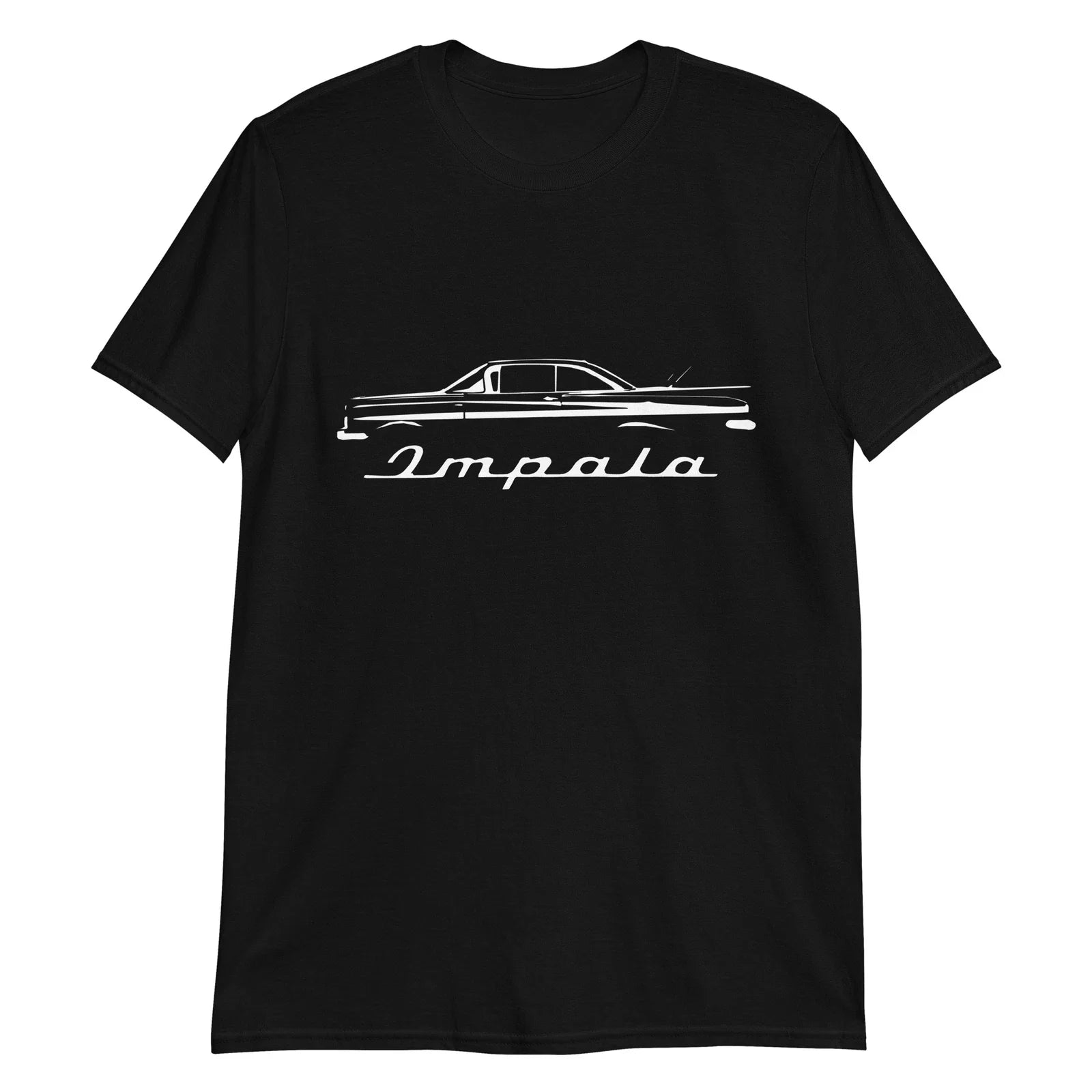 1959 Chevy Impala Silhouette Emblem Antique Collector Car Short-Sleeve T-Shirt