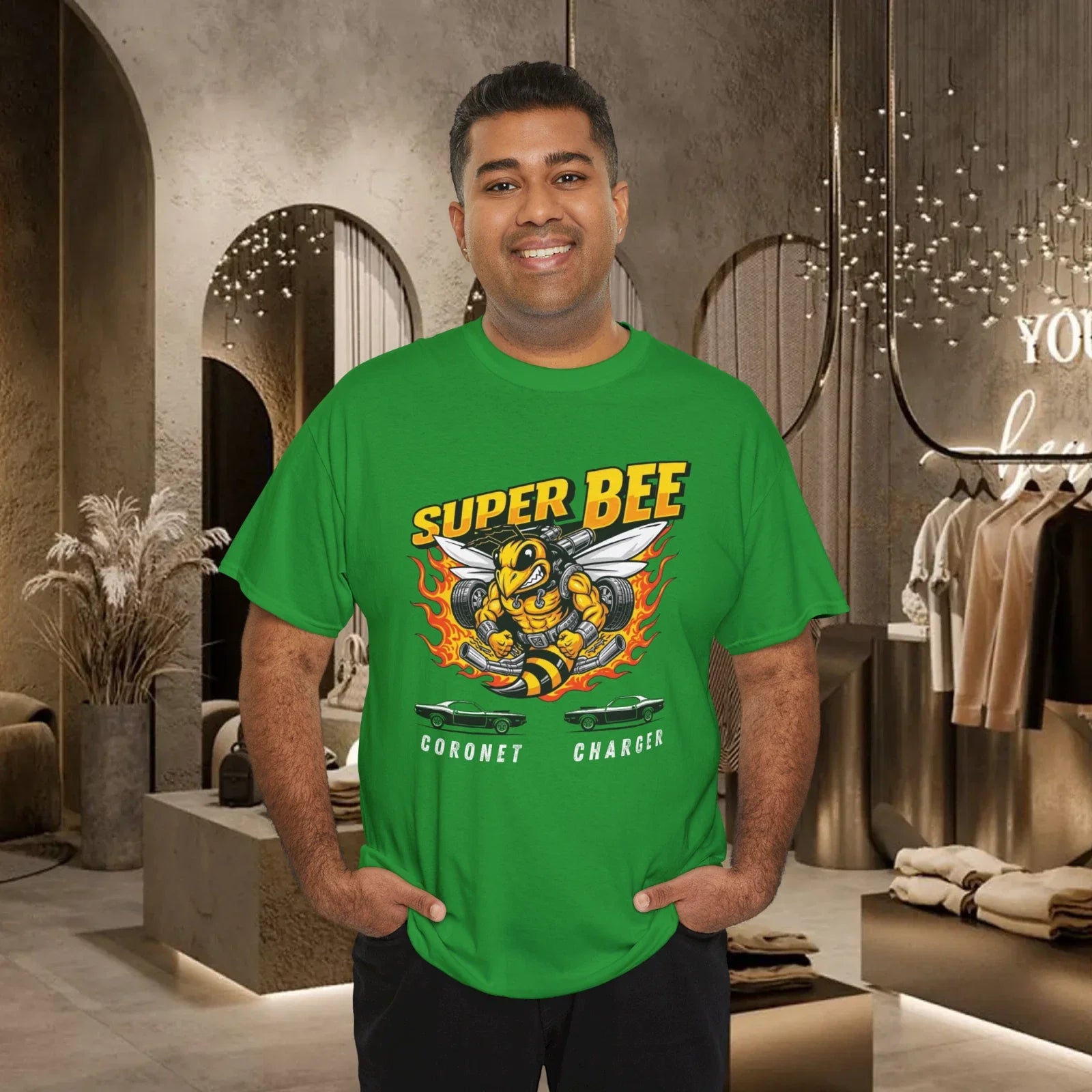 Mopar Super Bee Classic Muscle Car Cotton Unisex T-Shirt