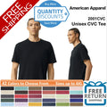 🔥 American Apparel CVC T Shirt Short Sleeve Plain Blank Blend Up To 4XL 2001CVC