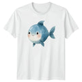 Cute Blue Fish T-Shirt Marine Life Undersea Birthday Gift For Him And Her