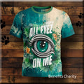 All Eyes On Me - Distressed Splatter Grunge Themed All Over Print T-Shirt