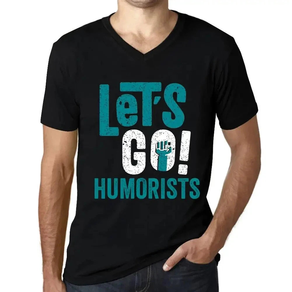 Men's Graphic T-Shirt V Neck Let's Go Humorists Eco-Friendly Limited Edition