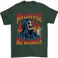 No Coffee No Work Funny Skull Grim Reaper Mens T-Shirt 100% Cotton