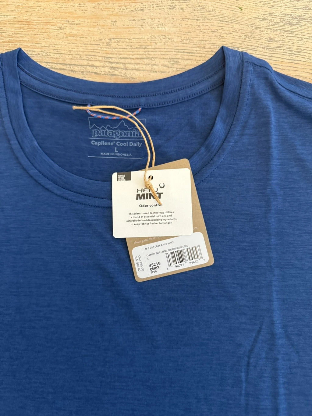 Patagonia Mens Capilene Cool Daily S/S T-shirt - Clement Blue - Large L