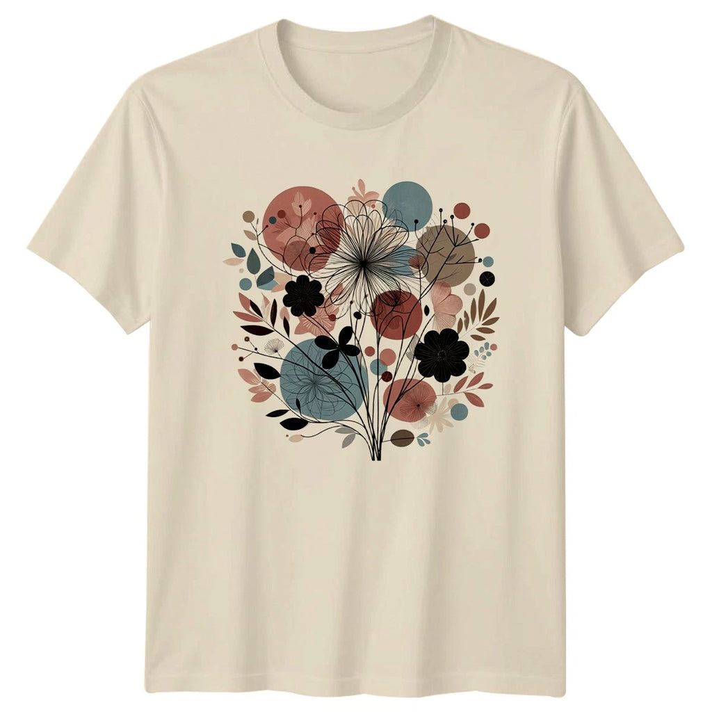 Boho Abstract Floral Botanical T-Shirt Abstract Floral Botanical Birthday Gift