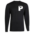 White Powerstroke Small P T-Shirt Unisex Black Color Front S - 2XL Long Sleeve