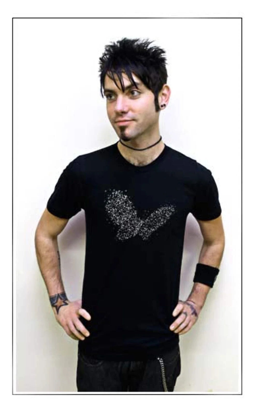 Butterfly Emo T-Shirt – Indie Style Fashion Aesthetic BW Tee