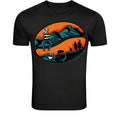 Coffee to Go Skeleton Mountain Camping T-Shirt - Nature Hiking