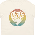 Peace Shirt Women Hippie Boho Dove Heart Graphic Tee Vintage Gradient Love