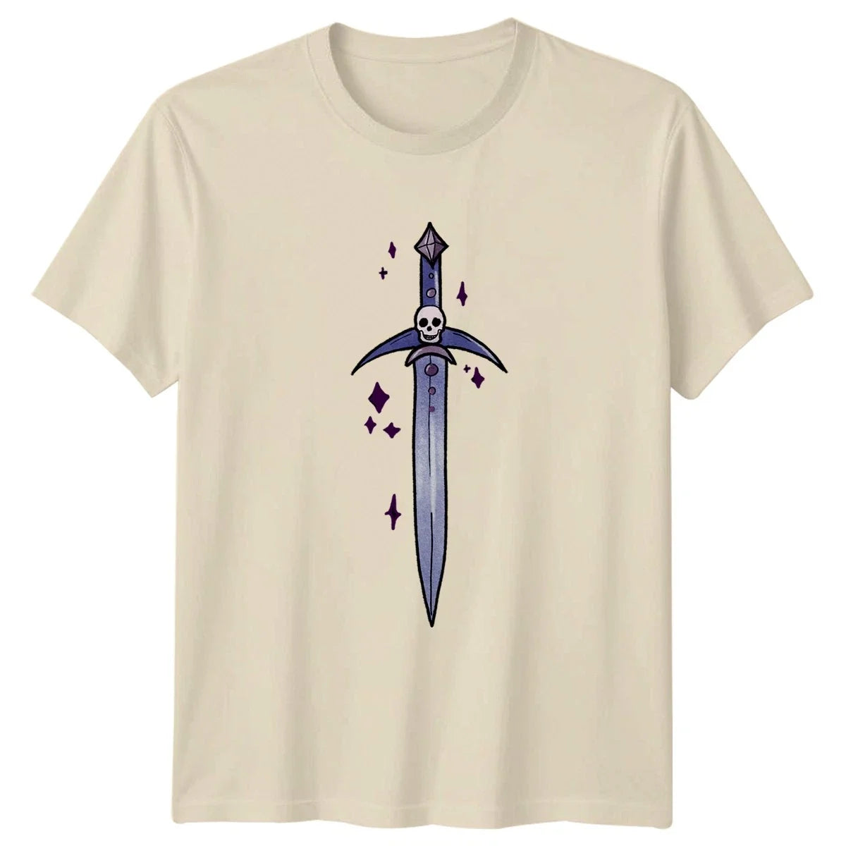 Mystical Skull Sword Magic Blade T-Shirt Gothic Skull Sword Fantasy Birthday