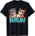 Funny Bruh Meme Saying Cat Bro Greetings Design T-Shirt