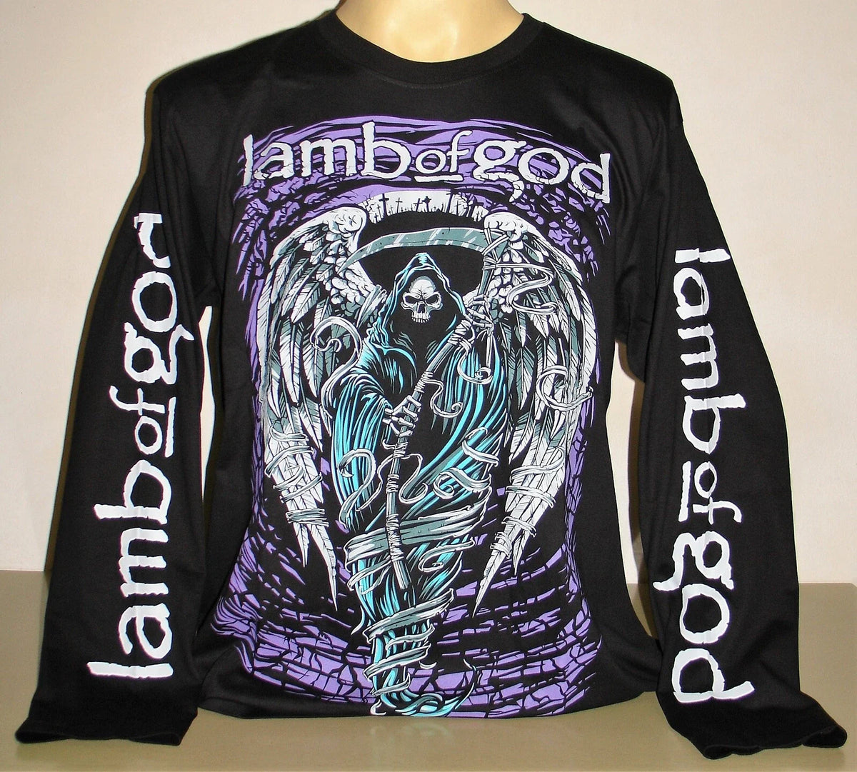 Lamb Of God Reaper Long Sleeve T-Shirt Size S M L XL 2XL 3XL Metal Band XXL XXXL