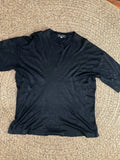 Bernini Beverly Hills Black Textured Knit T-Shirt Men's M Short Sleeve Crew Neck