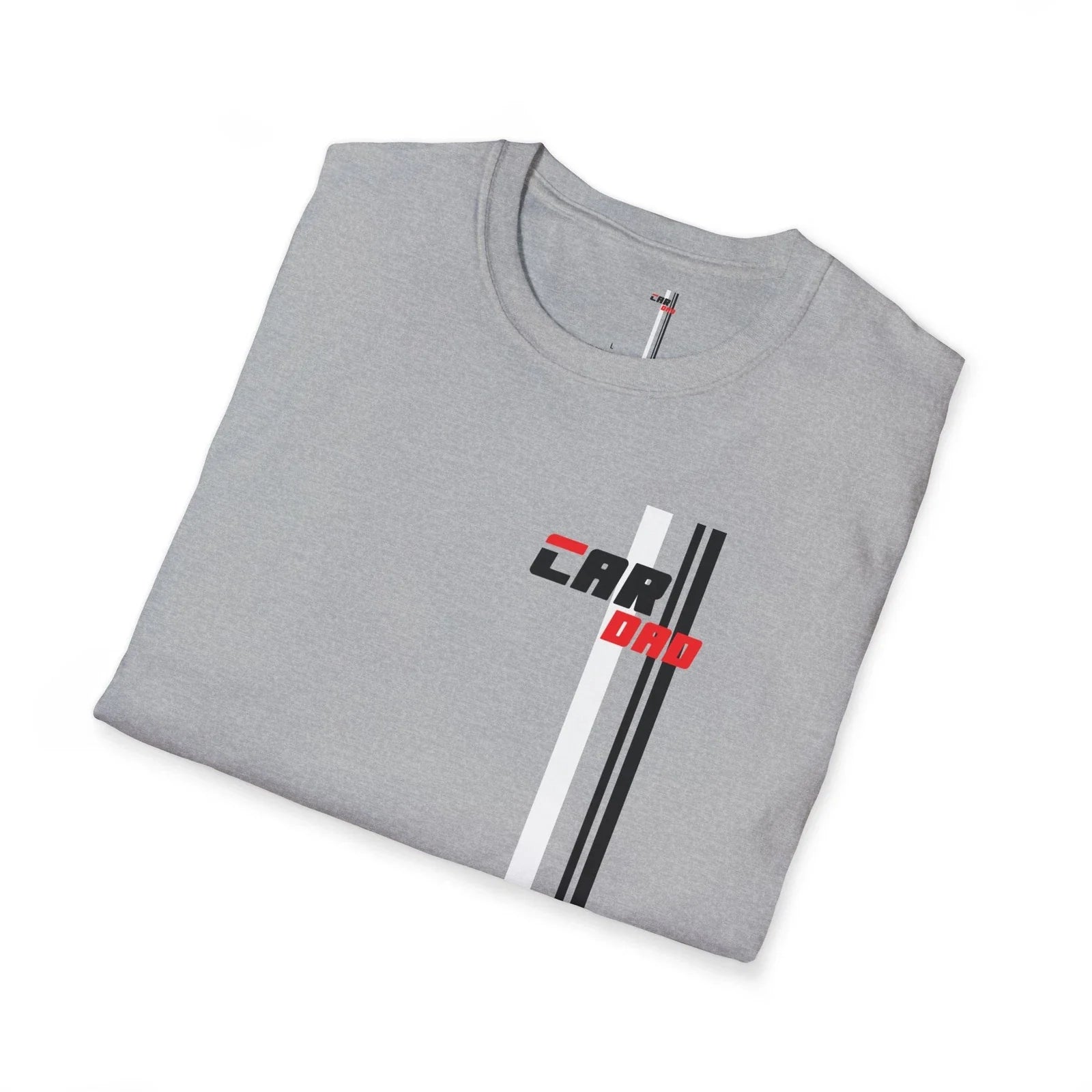 Car Dad Automotive Motor Sport Fan Enthusiast Minimalist Racer Stripes Men Shirt
