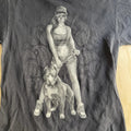 Vintage Y2K Skull Dog Graphic Tattoo Streetwear Shirt Mens Medium Black