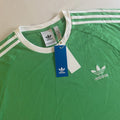 Adidas Originals 3-Stripes Tee Men XL Green Cali Surf Beach Cotton T-Shirt
