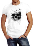 Skull Splash Slim Fit Neverless® Men's T-Shirt