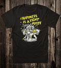 Retro Tee T-shirt Novelty Design Groovy 70's Happiness Is A Tight Pussy