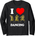 Meme Rat Dance 2025 Meme Funny Rat Dancing Fun Long Sleeve T-Shirt
