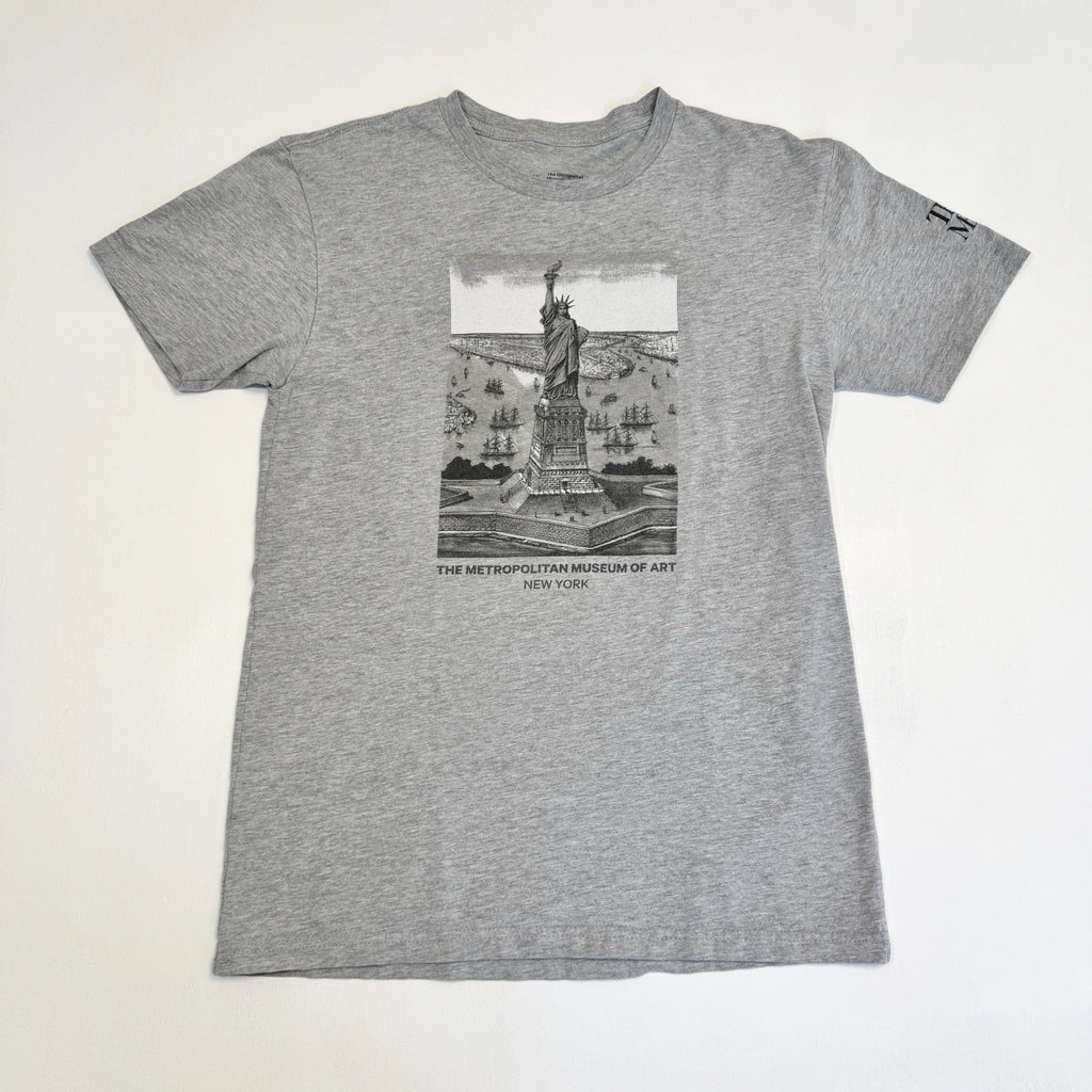 The Metropolitan Museum of Art New York T Shirt Small Statue of Liberty Gray Tee