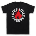 INFLAMMABLE UNOFFICIAL STIFF LITTLE FINGERS FLAME LOGO MENS & WOMENS T-SHIRT