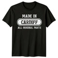 Made In Cardiff All Original Parts Mens T-Shirt Welsh Travel Tee