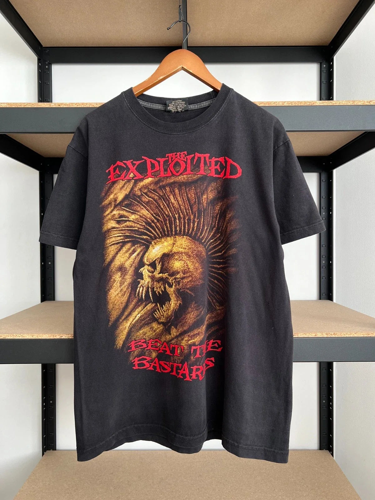Vintage 90s The Exploited Beat The Bastards Punk Rock T-shirt Sz XL