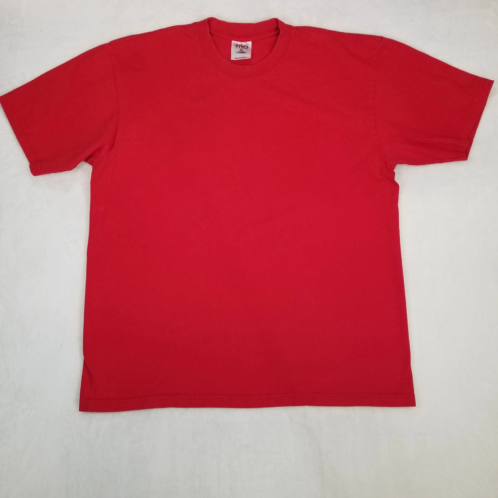Shaka Wear Red Super MAXHeavy Men's Basic Crew Neck T-Shirt Size XL Casual