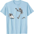 Funny Pug Dog Steals Bone from Skeleton Design  Unisex T-Shirt