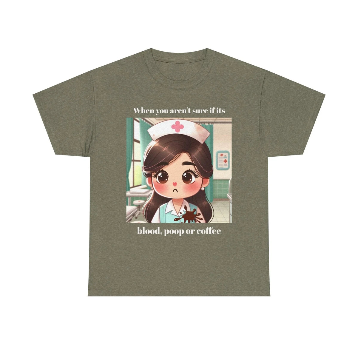 Nurse shirt Blood, Poop or Coffee Funny Healthcare Shirt, nursing gift RN RPN