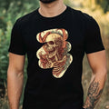 Mens Skeleton Demon Hell Creature Motif Cotton T-Shirt Size XS to 5XL