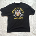 VANS Men's M Black Skull Graphic Logo Cotton T-Shirt Short Sleeve Crew Neck