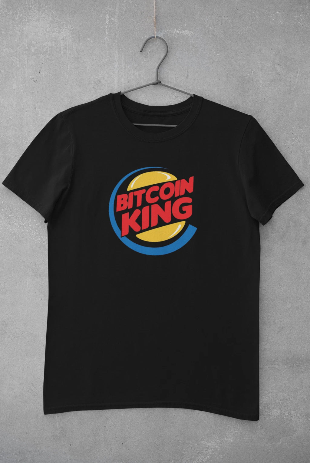 Bitcoin King Funny Parody Cotton Men's T-Shirt Top Tee Trendy Wear