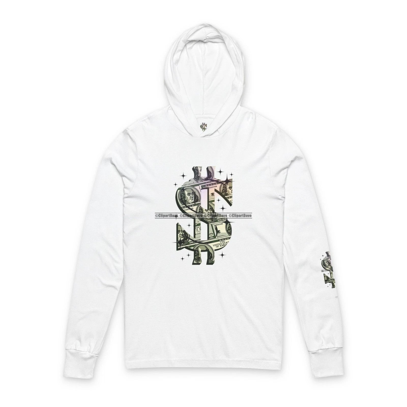 Stylish Money Graphic Hoodie, Trendy Unisex Long Sleeve Tee, Casual [...]