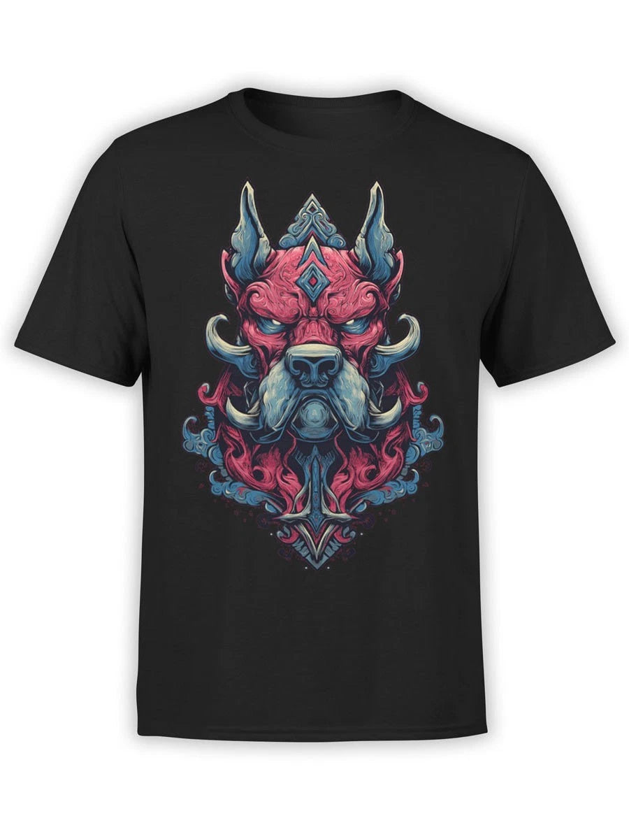 FANTUCCI Demon Doge T-Shirt | Dark Fantasy Dog Tee Gothic | Unisex