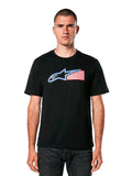 Alpinestars Men's Racing USA CSF Short Sleeve Tee MX Motocross Logo Flag Tee