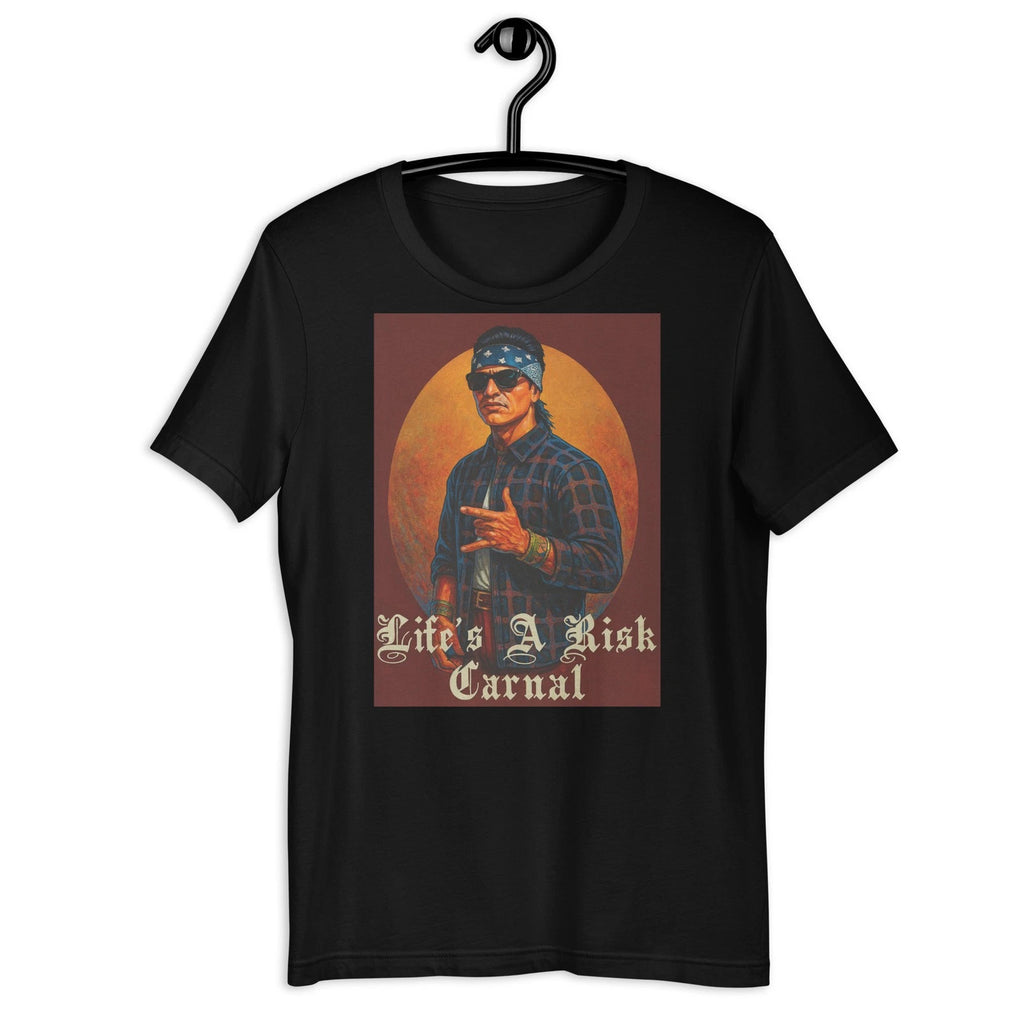 Life’s A Risk Carnal Chicano T-Shirt Lowrider Streetwear Graphic Tee